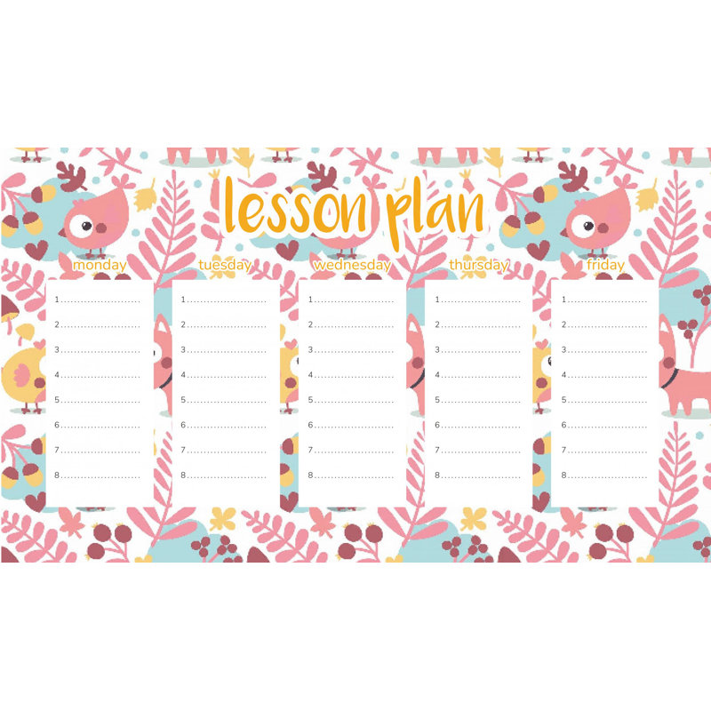 Magnetic Lesson Plan Pink Animals
