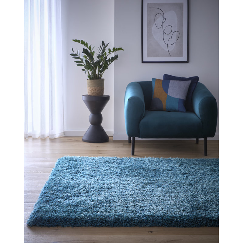 Dorota Solid Colour Hand Woven Area Rug, Rectangle 90 x 150cm