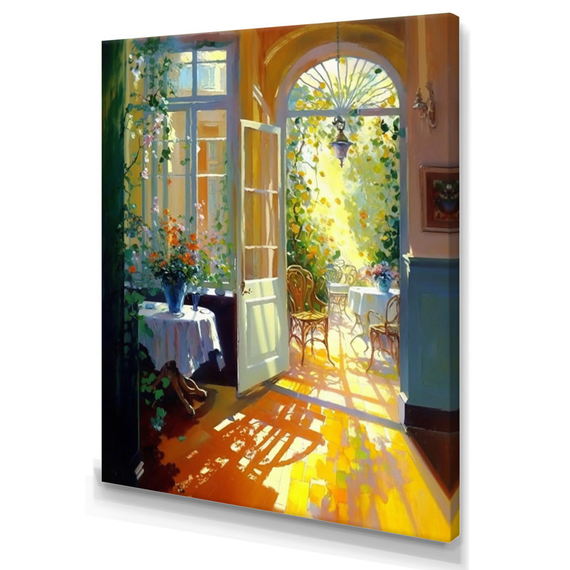 «Sunlight Bliss at the Cottage II», reproduction sur toile, L 34 po x H 44 po, Toile tendue