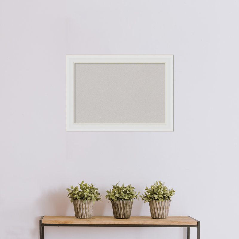 Amanti Art No Cork Wall Plastic Bulletin Board, 24" x 32", Soft White