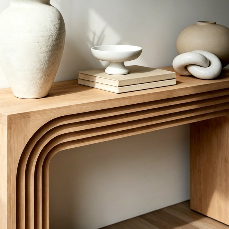 Console Wabi-sabi, 31.5" H x 66.9" W x 11.8" D