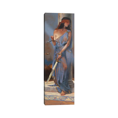 Lady Justice by Maher Morcos - Wrapped Canvas Panoramic Painting