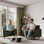 Fauteuil d'appoint avec accoudoirs de 38 po de largeur, fauteuil de lecture rembourré en lin pour le salon et le bureau-434068910