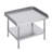 Stainless Steel Work Table, 30 x 36 x 26 Inch Commercial Food Prep Worktable, 3-Sided Backsplash Heavy-Duty Prep Worktable, Metal Work Table with Adjustable Height for Restaurant Home Hotel
