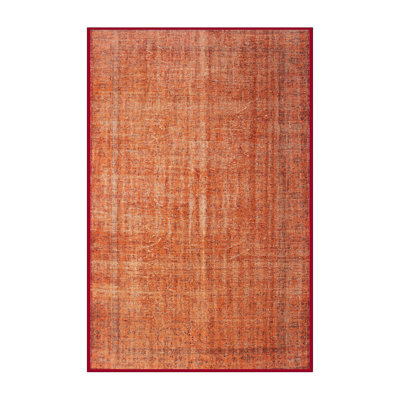 Tapis contemporain orange