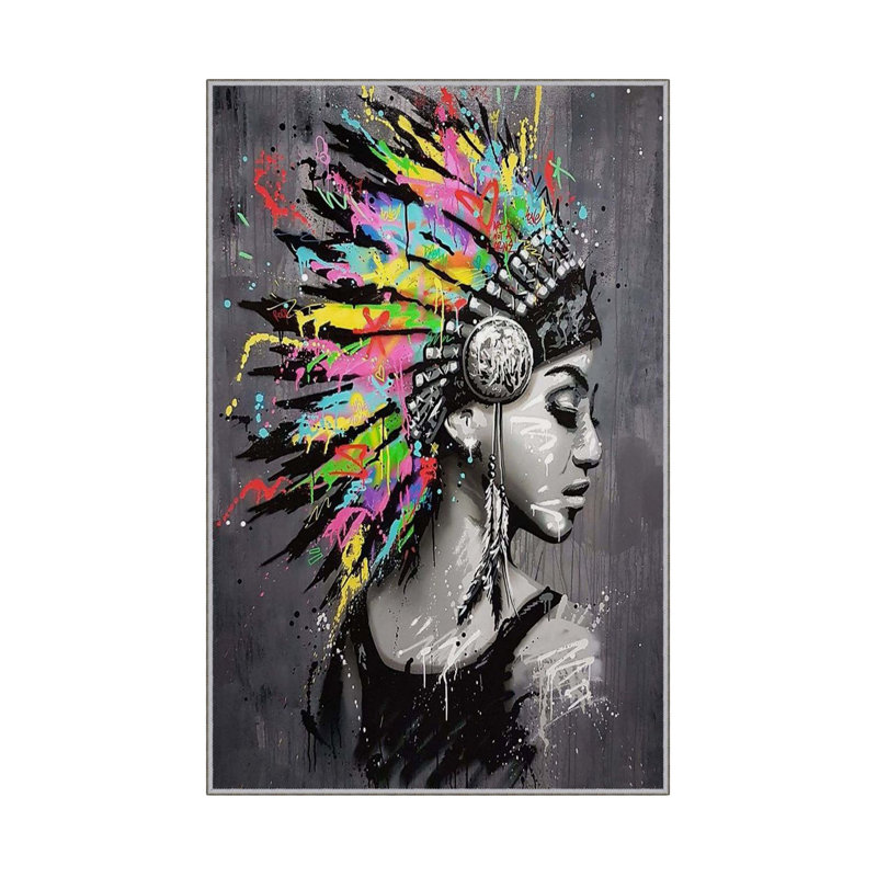 Luxurious Woven Carpet 5.2 x 7.5 ft, 100% Polyester, 0.4 in Pile Height | Antibacterial, Non-Slip PVC Dot Underside, Machine Washable | Elegant 3D Digital Print Design, Perfect for Living Room & Bedroom Décor