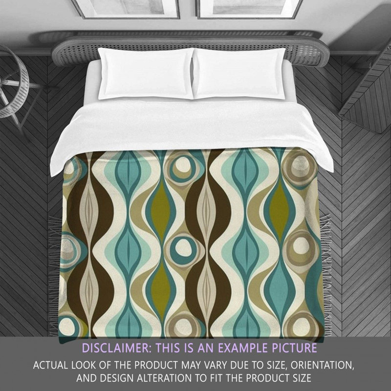 Funky Bedding, Green Abstract, King Comforter