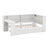 Twin Size Daybed With Trundle, Storage Shelves And Desk, Wood Corner Bed With Upholstered LED Headboard And Charging Station-1331826489