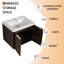 Meuble-lavabo mural simple 23,69 po avec plateau en résine Melihat-88116823