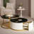 Round Nesting Coffee Table With Fluted Design And 1 Drawer-1168434561