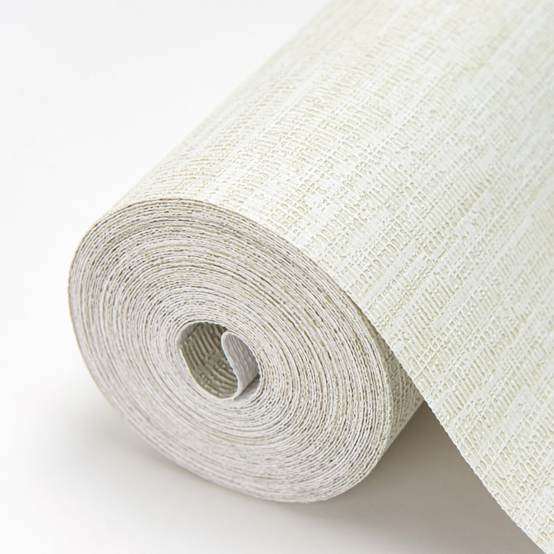 Rouleau de papier peint texturé L 27 pi x l 27 po, Crème