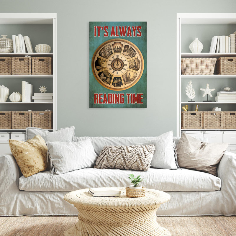 «Its Always Reading Time», impression sur toile, H 36 po x l 24 po x P 1,25 po