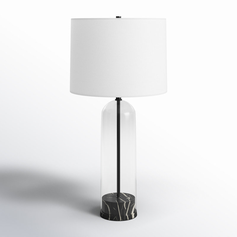 Lampe de table 29 po Belhaven, Noir / blanc