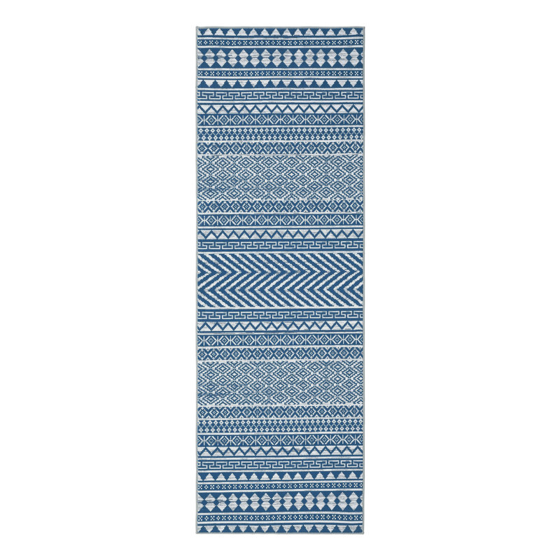 Leschen Washable Geometric Indoor Rug, Runner 2' x 6'