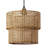 12"W 1-Light Metal and Rattan Pendant