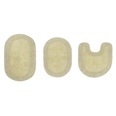 Delma 100% Cotton Bath Rugs (Set of 3)