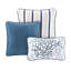 Courtepointe en microfibre avec motif, très grand, coussins de couleur bleue