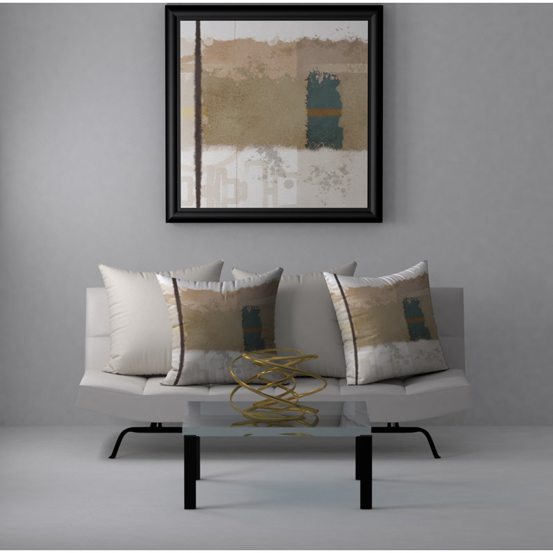 Abstract Reversible Throw Pillow, 24" x 24"