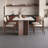 Minimalist retro rectangular dining table set-107441432