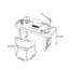 Ensemble de bureau et de chaise de style minimaliste français