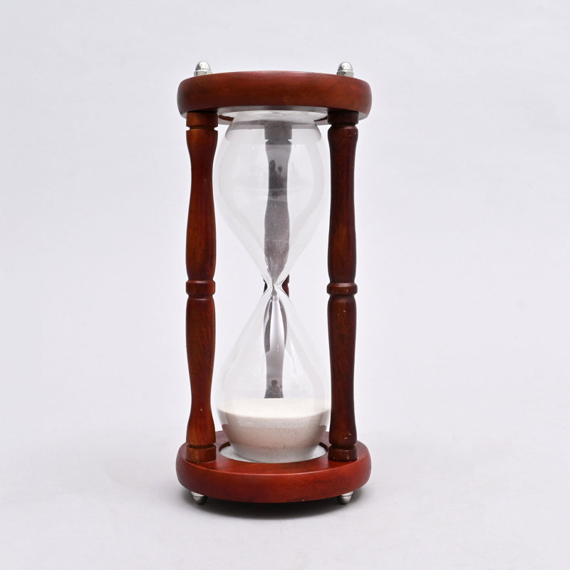 Decorative Wood Frame Sand Timer-Sand Clock-Hourglass-Tabletop Object