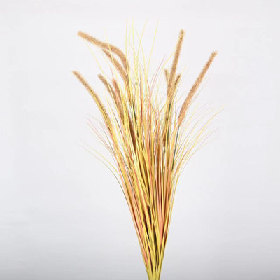 36" H Farmhouse Artificial Onion Tall Grass Greenery, Boho Faux Fake Grass Shrubs Plant For Vase Filler Home Office Decoration