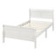 Lit plateforme avec base de lit en bois et lit-bateau-395148694