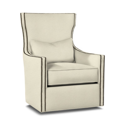 Upholstered Swivel Wingback Chair