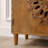 Rustic Hand-Carved Wooden 2-Door Cabinet – Boho Accent Storage Cabinet With Floral Design, Solid Wood Sideboard