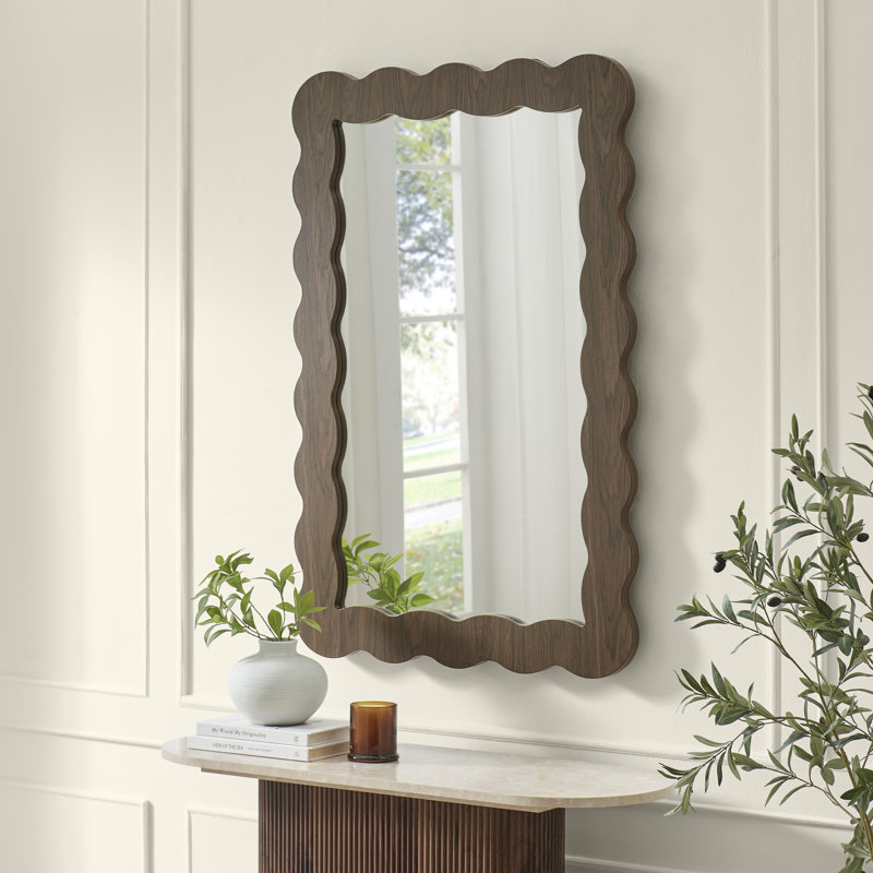 Deaysha Solid Wood Abstract Mirror, 120 cm H x 80 cm W