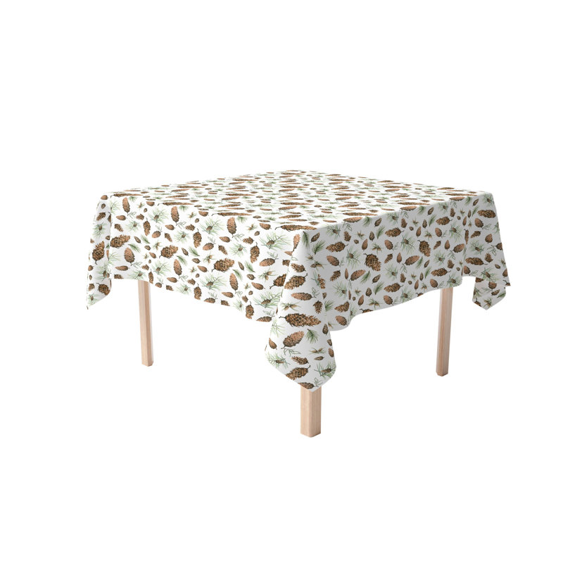 Larson Pinecones Allover Tablecloth, 54" W x 54" L