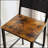 Bar stool and bar three-piece set, industrial style bar stool with backrest, iron wood structure