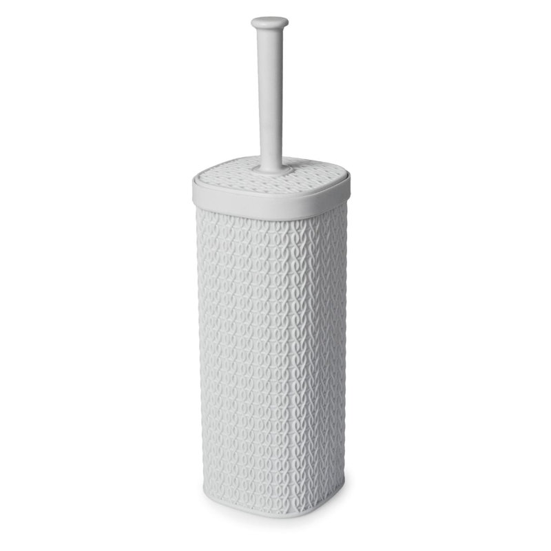 Lace Design Toilet Brush, White