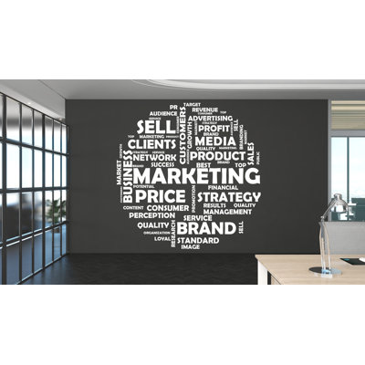 Adhésif décoratif marketing, autocollant mural pour bureau de marketing