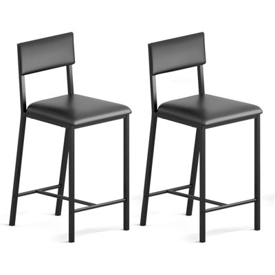 Ensemble de 2 chaises de salle à manger rembourrées avec dossier incurvé, chaises de cuisine modernes avec pieds en métal de 26 po et capacité de 330 lb
