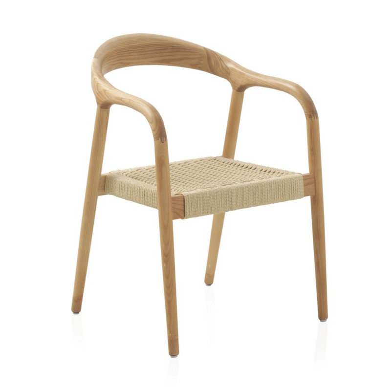 Krier 43cm H Solid Wood Armchair in Natural