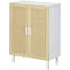 Buffet avec ornements de porte et tablettes réglables, blanc naturel pour un buffet élégant