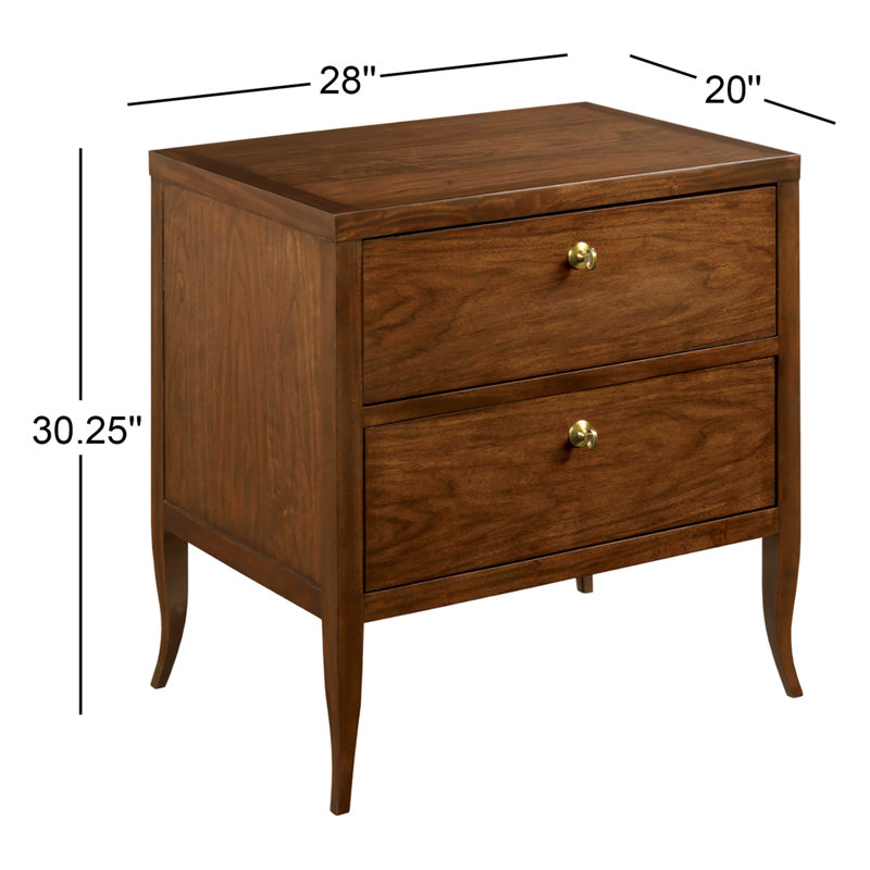 Petite Sarah 2 - Drawer Nightstand, Bordeaux