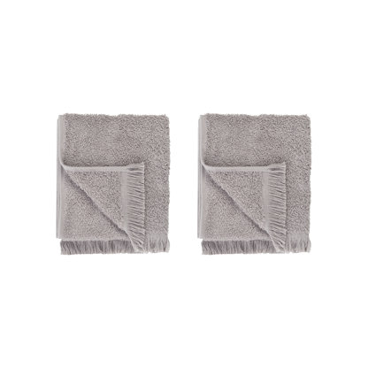 Riva Organic Terry Cloth Hand Towel - Black - Blomus