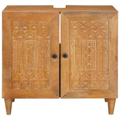 Bathroom Cabinet 62 X 33 X 58 Cm Solid Wood Mango
