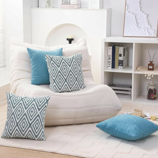 Housses de coussin carrées en lin, 4 housses de coussin décoratives pour canapé et salon
