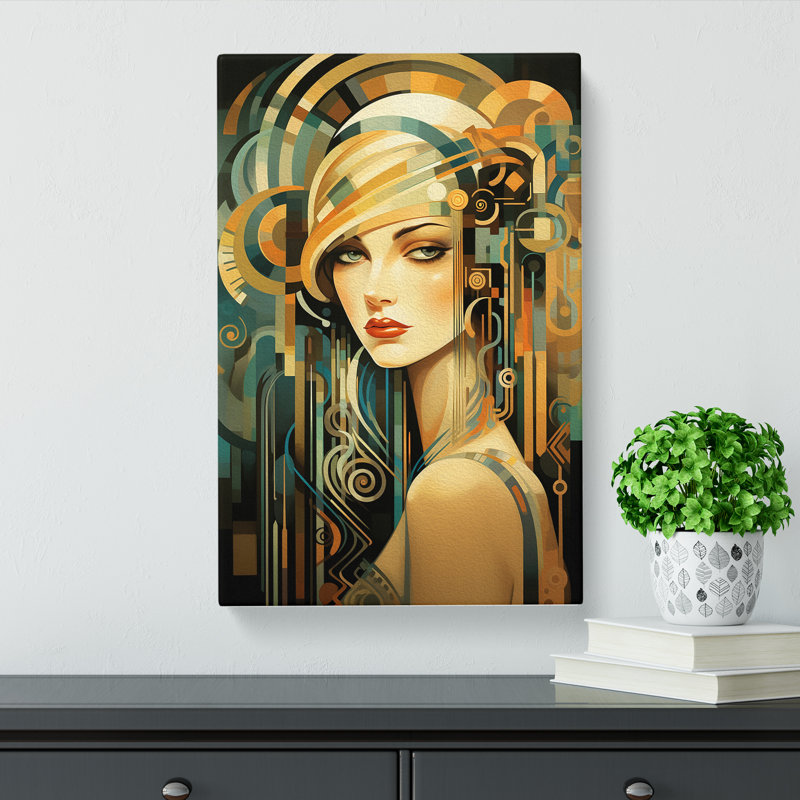 Deco Woman Informel No.2 - Wrapped Canvas, 76cm H x 50cm W x 3cm D