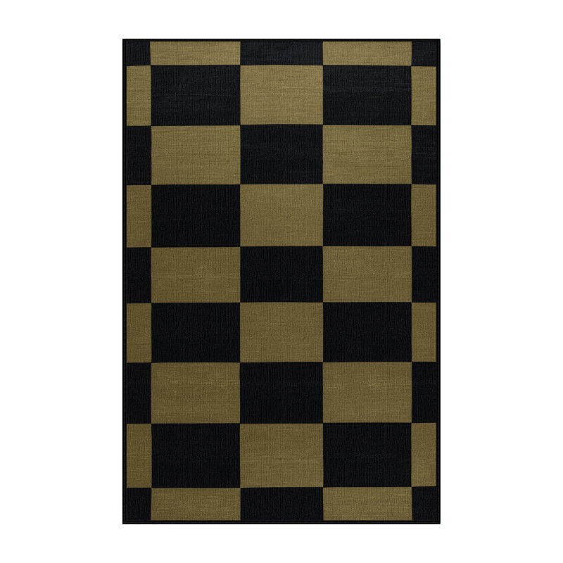 Tapis gris à carreaux lavable à la machine, Tapis de couloir 2 pi x 4 pi