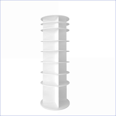 Étagère à chaussures rotative, organisateur de rotation à 360 ° à 8 niveaux | Peut contenir 28 paires | Blanc neige | Plastique durable