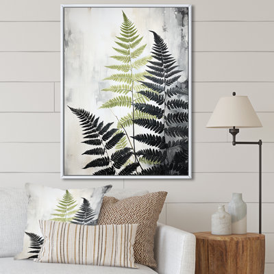 "Black Ferns Serene Retreat I", reproduction d'art sur toile