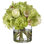 Hydrangea and Orchid Bouquet in Glass Cylinder Vase
