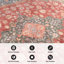 Tapis traditionnel à médaillon rouge Marin - tissé à plat, surface lavable avec envers antidérapant-179930400-179585100