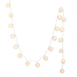 Fabric String Ball Lights With Plastic Cord And 20 Lights
