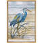 Panneau rétro en bois bleu héron plage moderne-92187160-92187161