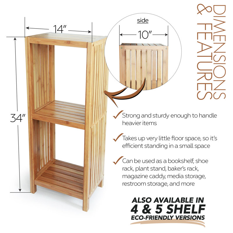 Jenelle Solid Wood Bathroom Shelves
